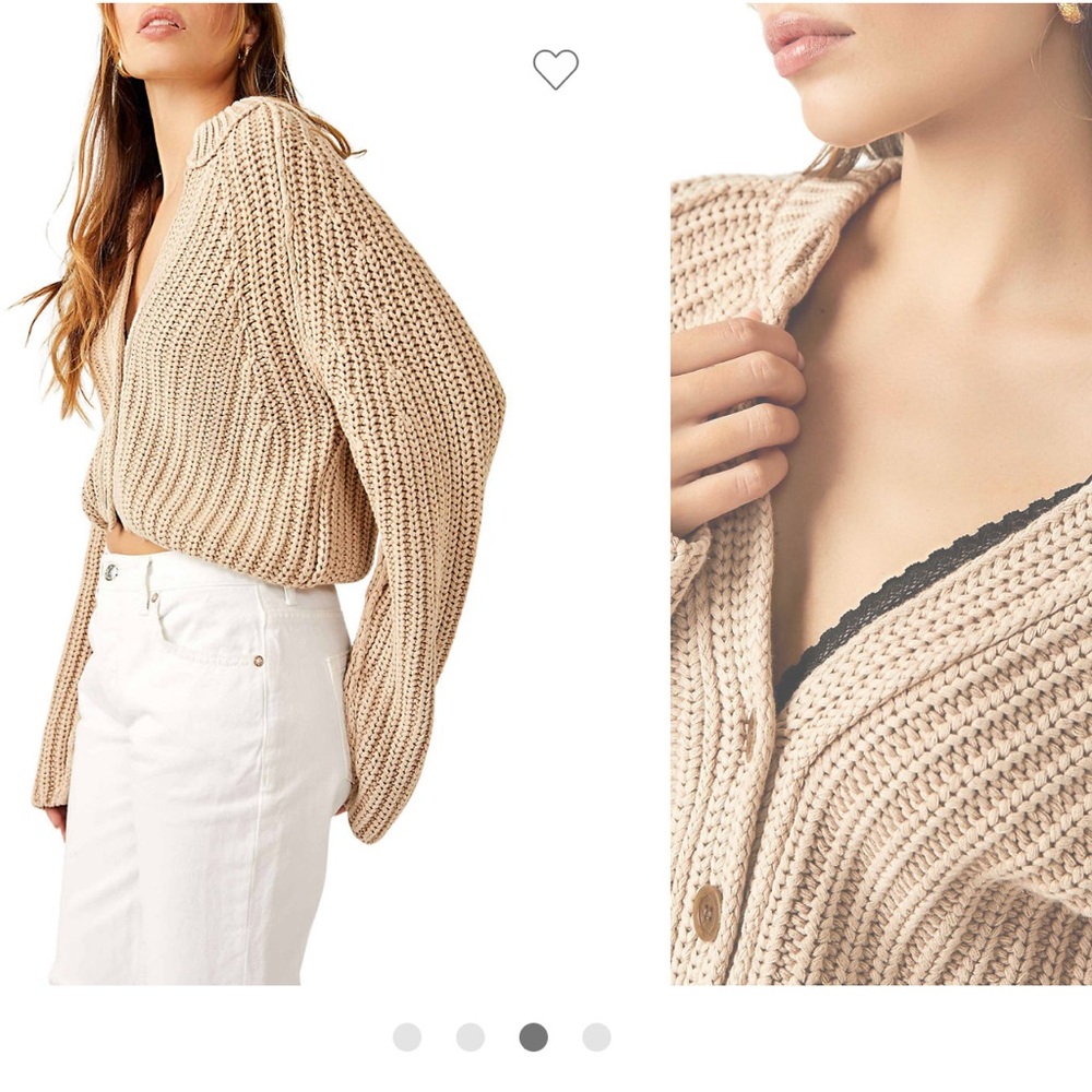 Free People Sweet Nothing Cardigan - Sandcastle